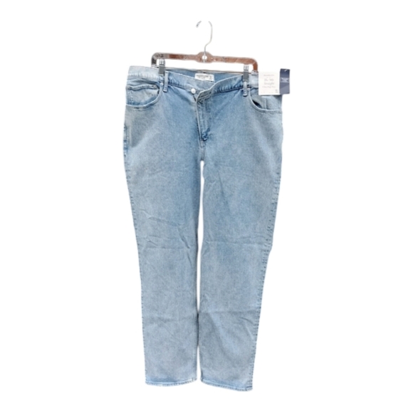 Abercrombie & Fitch Men's The 90s Straight Ultra Hi Rise Jeans Light Blue 35/18L - Picture 2 of 6